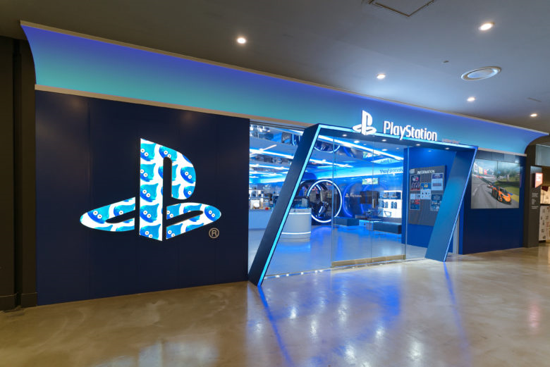 PlayStation 品牌電競游戲設備線下店鋪空間設計，藍色科技風格