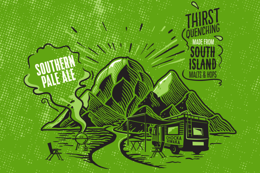 BRB易拉罐啤酒包裝設(shè)計(jì)，有趣的啤酒花線條插畫設(shè)計(jì)