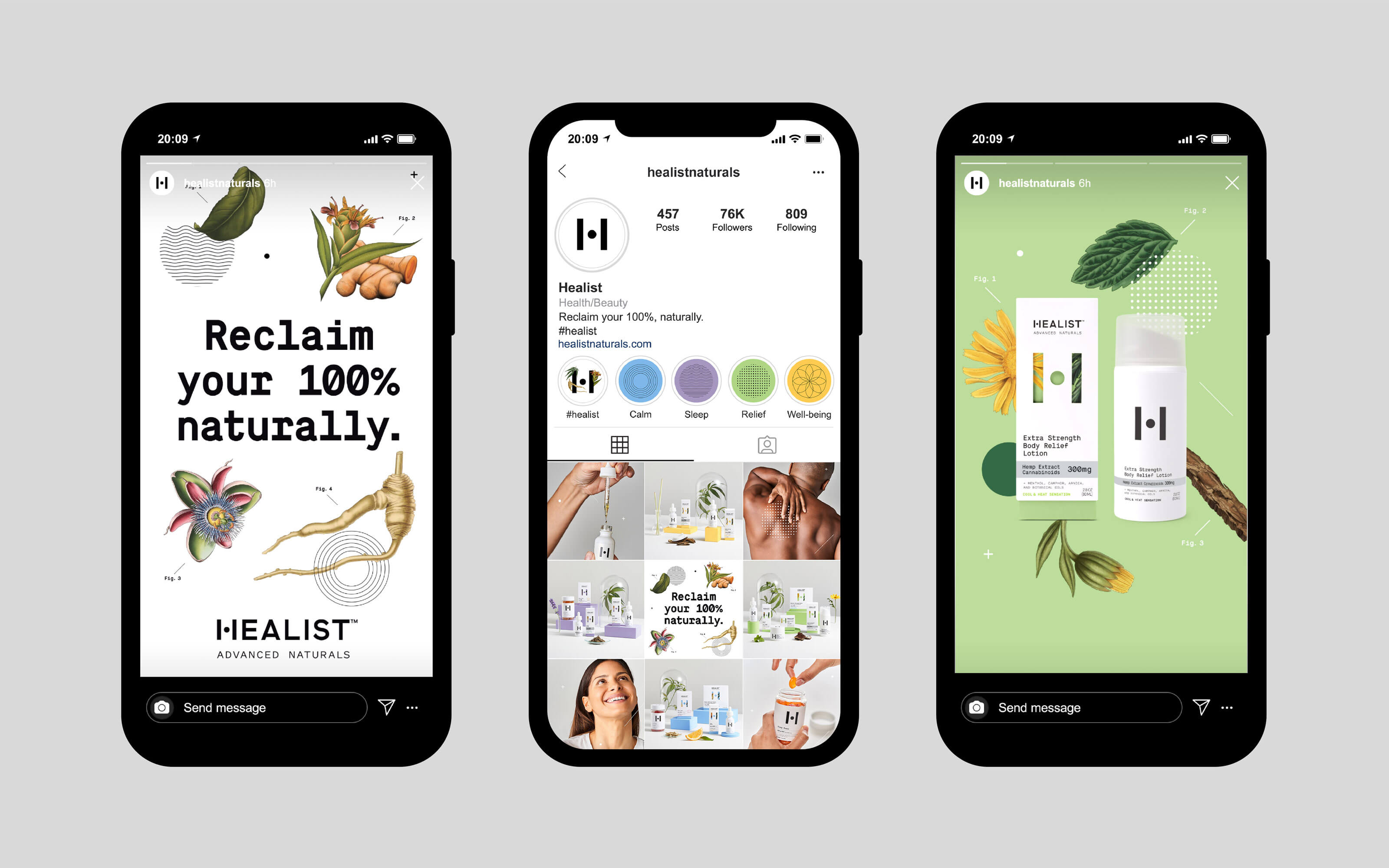 Healist大麻二酚CBD草本保健品藥品包裝設(shè)計(jì)，自然植物與現(xiàn)代科學(xué)的平衡