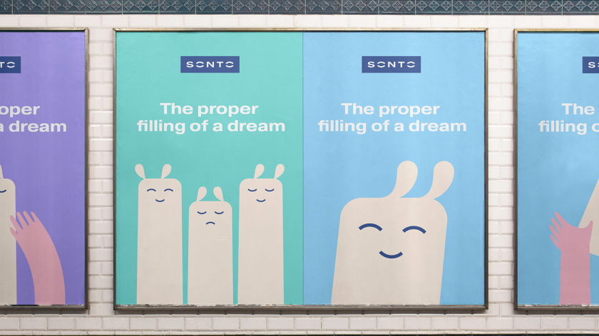 Sonto兒童床墊品牌vi視覺形象識(shí)別設(shè)計(jì)，源自床墊造型的可愛二維卡通設(shè)計(jì)