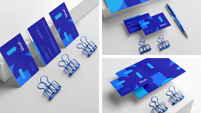 Blue 5 Solutions 科技公司企業(yè)品牌形象vi設(shè)計(jì),,幾何同色系藍(lán)色色塊輔助圖形 Blue 5 Solutions 科技公司企業(yè)品牌形象vi設(shè)計(jì),,幾何同色系藍(lán)色色塊輔助圖形