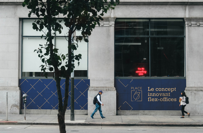 Place 67 共享辦公空間品牌形象vi設計logo設計，辦公風格裝飾元素