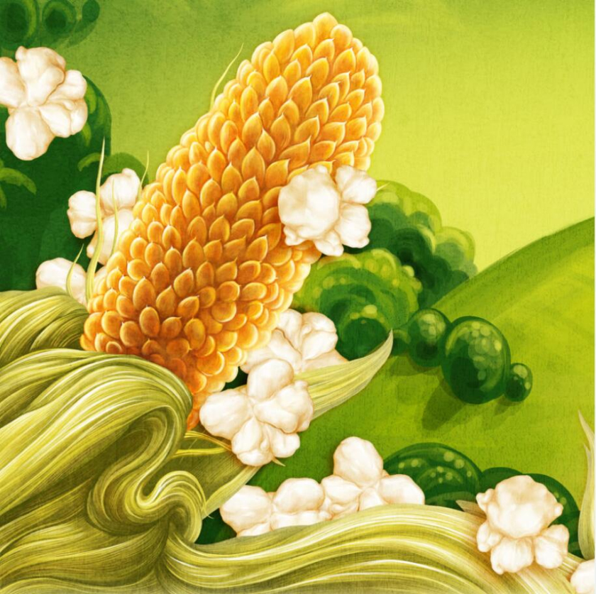 Tiny Mighty 袋裝爆米花包裝設(shè)計,非常藝術(shù)的田園風(fēng)格玉米與農(nóng)莊插畫設(shè)計 Tiny Mighty 袋裝爆米花包裝設(shè)計,非常藝術(shù)的田園風(fēng)格玉米與農(nóng)莊插畫設(shè)計