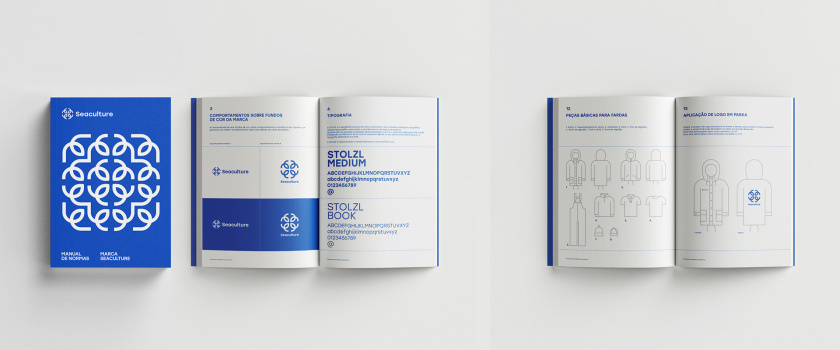 Seaculture 海水養(yǎng)殖海鮮品牌logo與vi識(shí)別設(shè)計(jì),四個(gè)線條魚組合 Seaculture 海水養(yǎng)殖海鮮品牌logo與vi識(shí)別設(shè)計(jì),四個(gè)線條魚組合