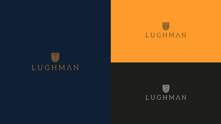 LUGHMAN 消費品公司迷宮線條盾牌logo設(shè)計與vi設(shè)計 LUGHMAN 消費品公司迷宮線條盾牌logo設(shè)計與vi設(shè)計