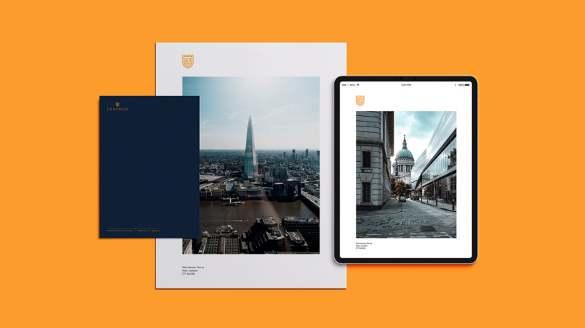 LUGHMAN 消費品公司迷宮線條盾牌logo設(shè)計與vi設(shè)計 LUGHMAN 消費品公司迷宮線條盾牌logo設(shè)計與vi設(shè)計