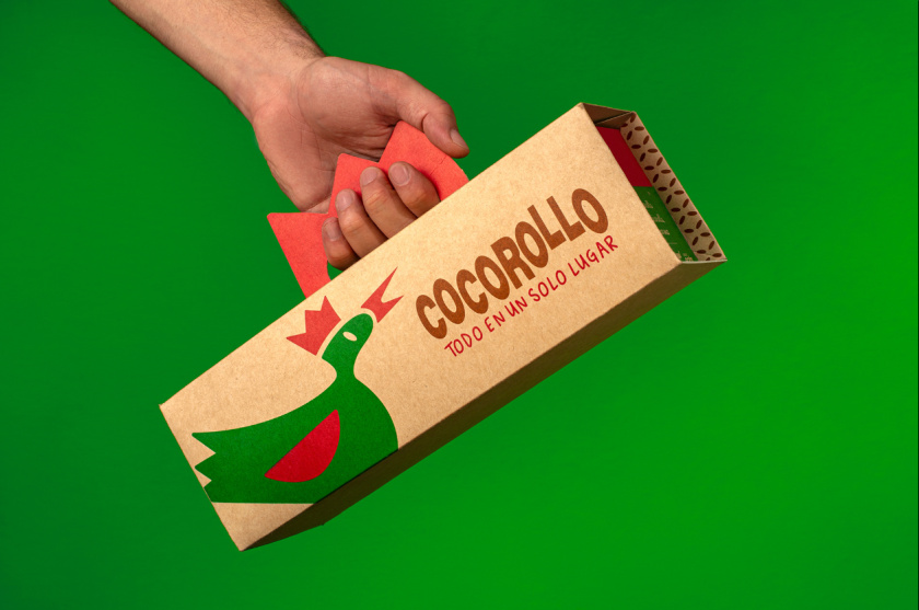 Cocorollo 雞蛋糕糕點包裝設(shè)計，一只可愛的雞插畫