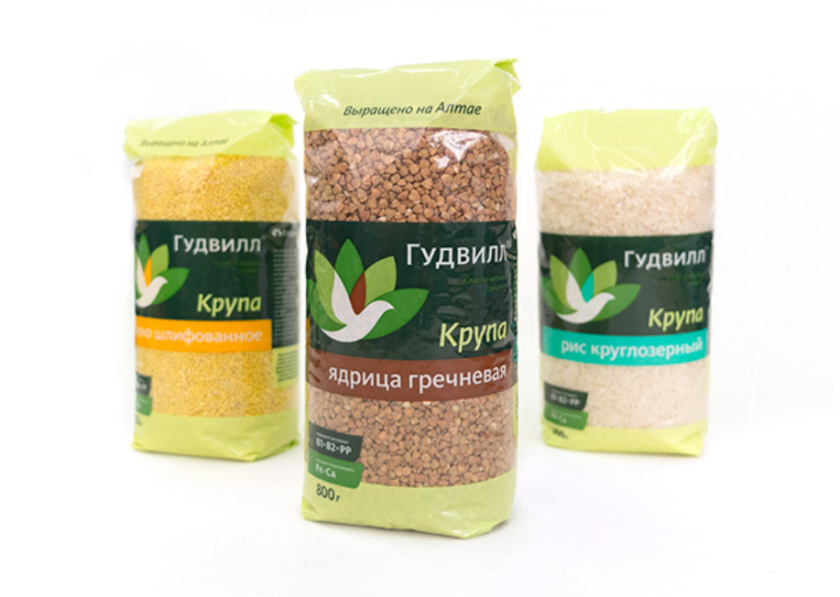 Goodwill 糧食面粉企業(yè)品牌logo設(shè)計(jì)與品牌形象識別設(shè)計(jì)包裝設(shè)計(jì)，小鳥與花朵結(jié)合元素