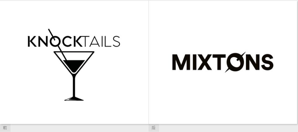 Mixton 雞尾酒新舊logo設計 Mixton 雞尾酒新舊logo設計