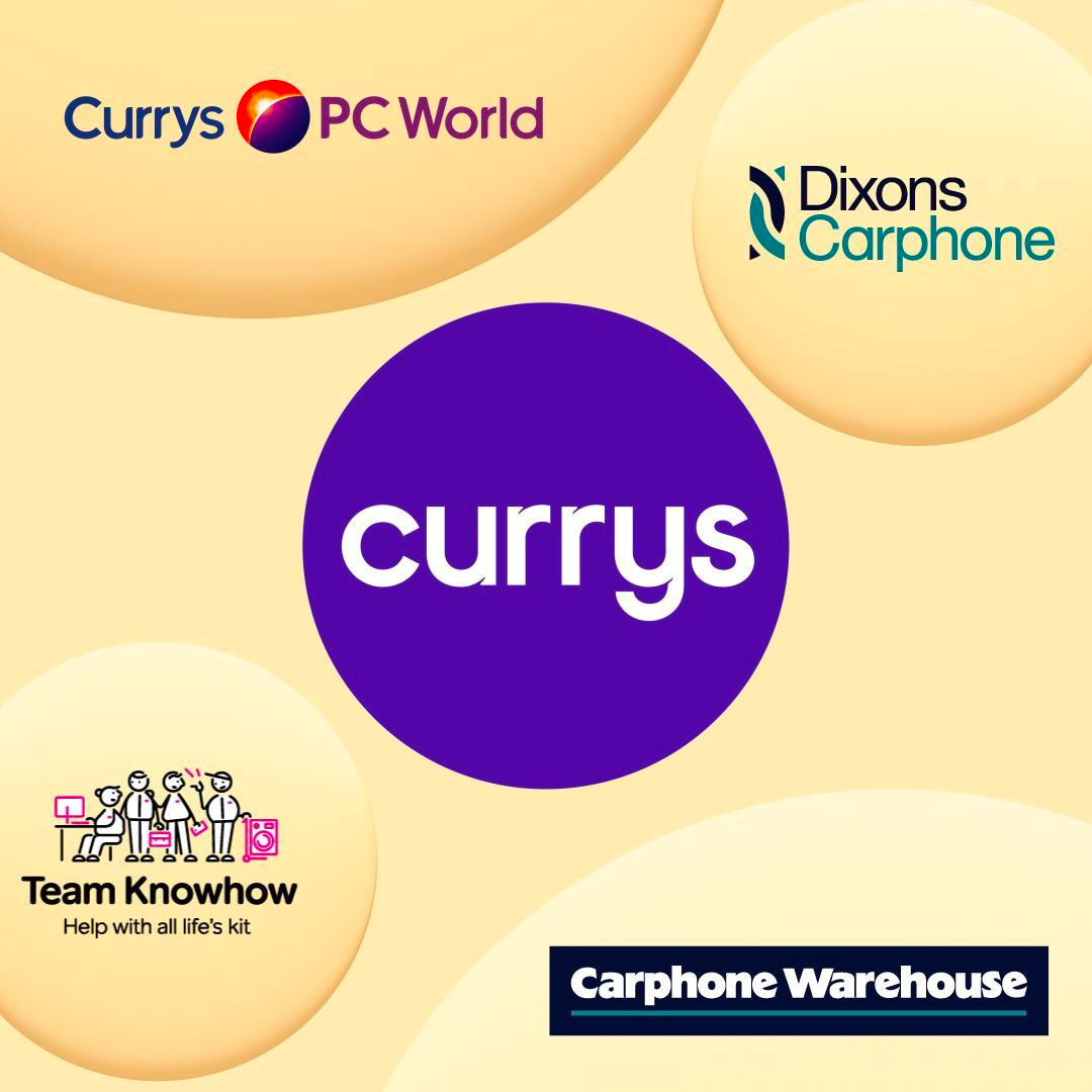 Currys 科技技術(shù)產(chǎn)品和服務(wù)全渠道零售商品牌logo設(shè)計(jì)vi設(shè)計(jì)“3D圓形圖形”