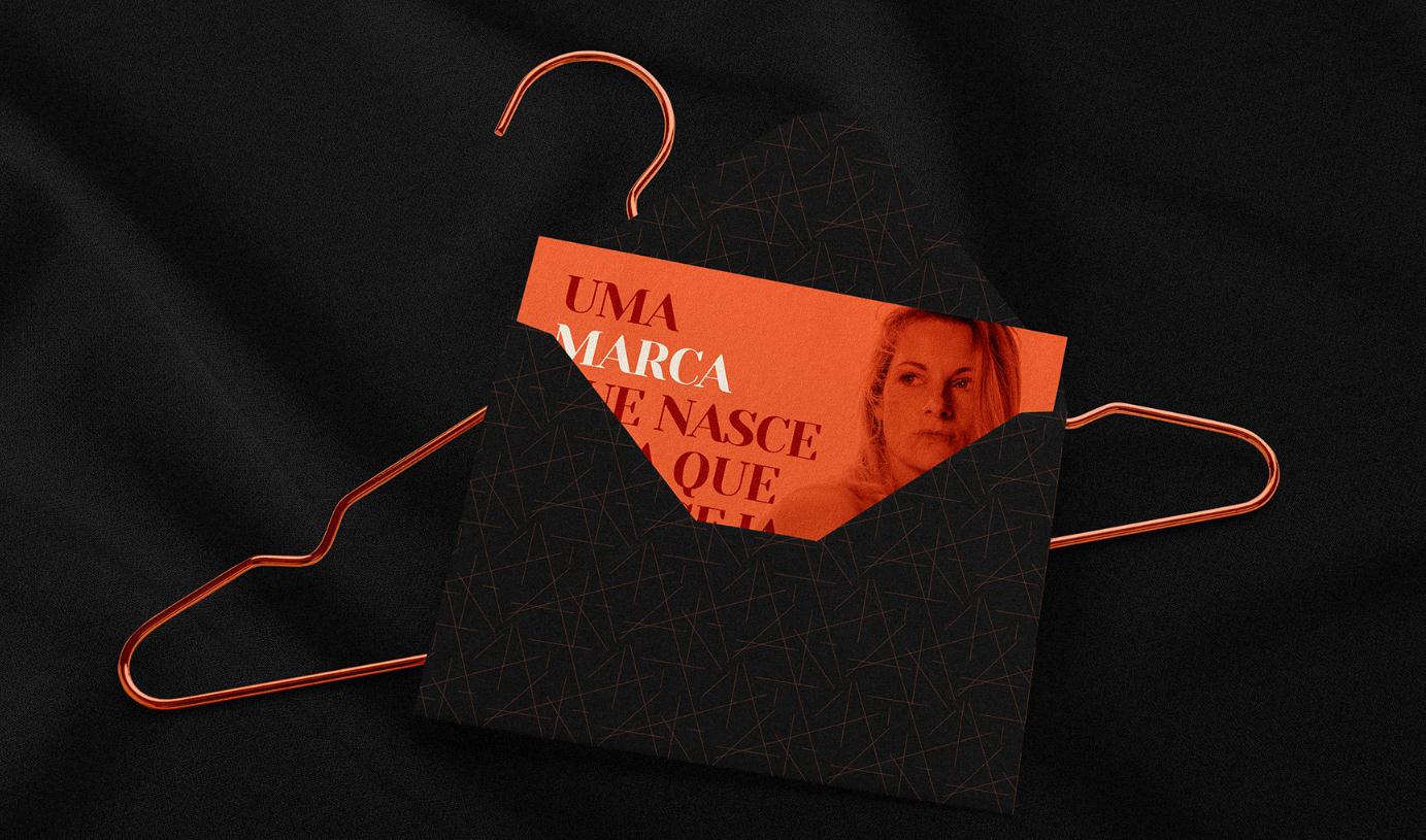 個性與時尚的Liz Almeida服裝品牌vi設(shè)計，以“雜亂而有序排列的線元素為輔助識別