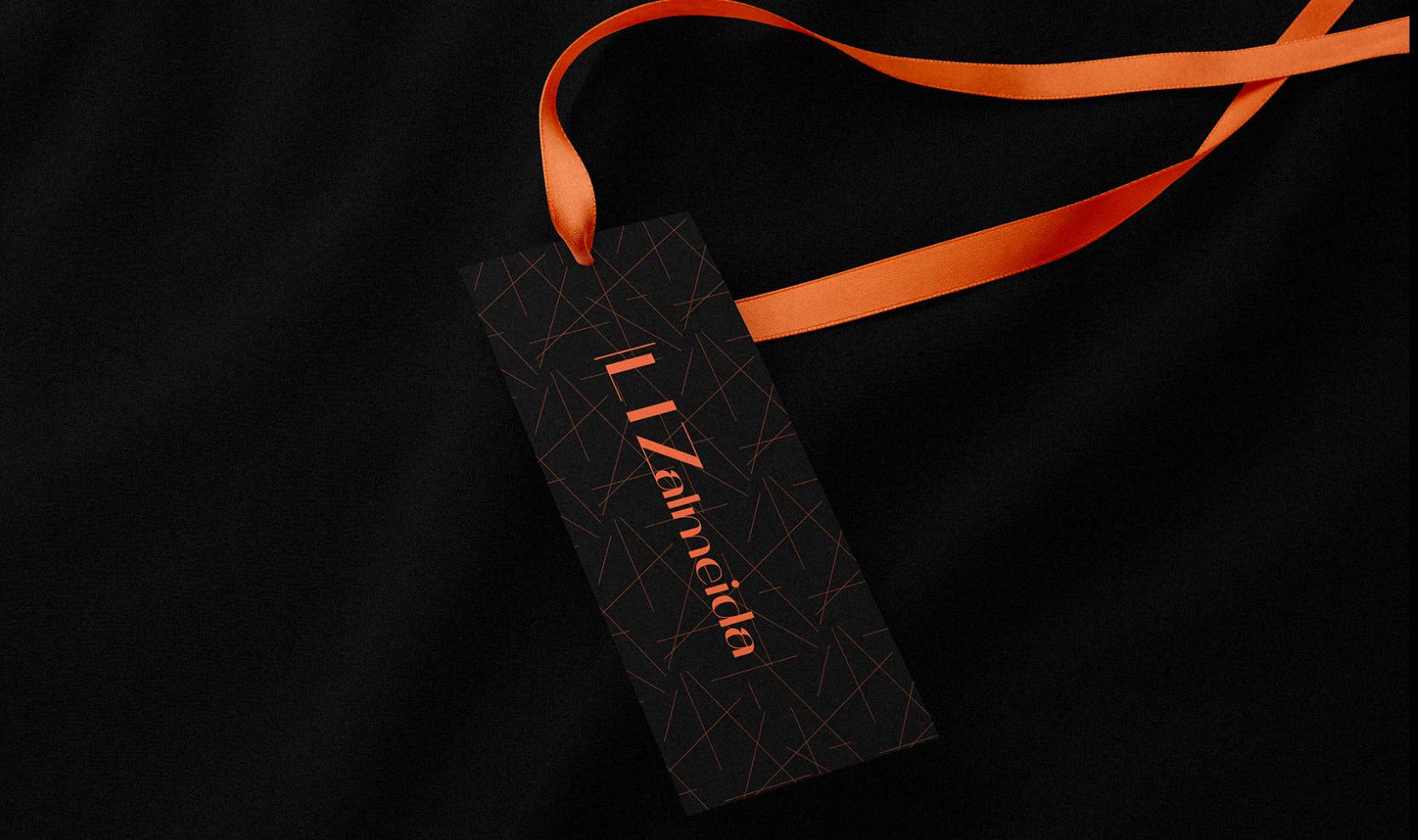 個性與時尚的Liz Almeida服裝品牌vi設(shè)計，以“雜亂而有序排列的線元素為輔助識別