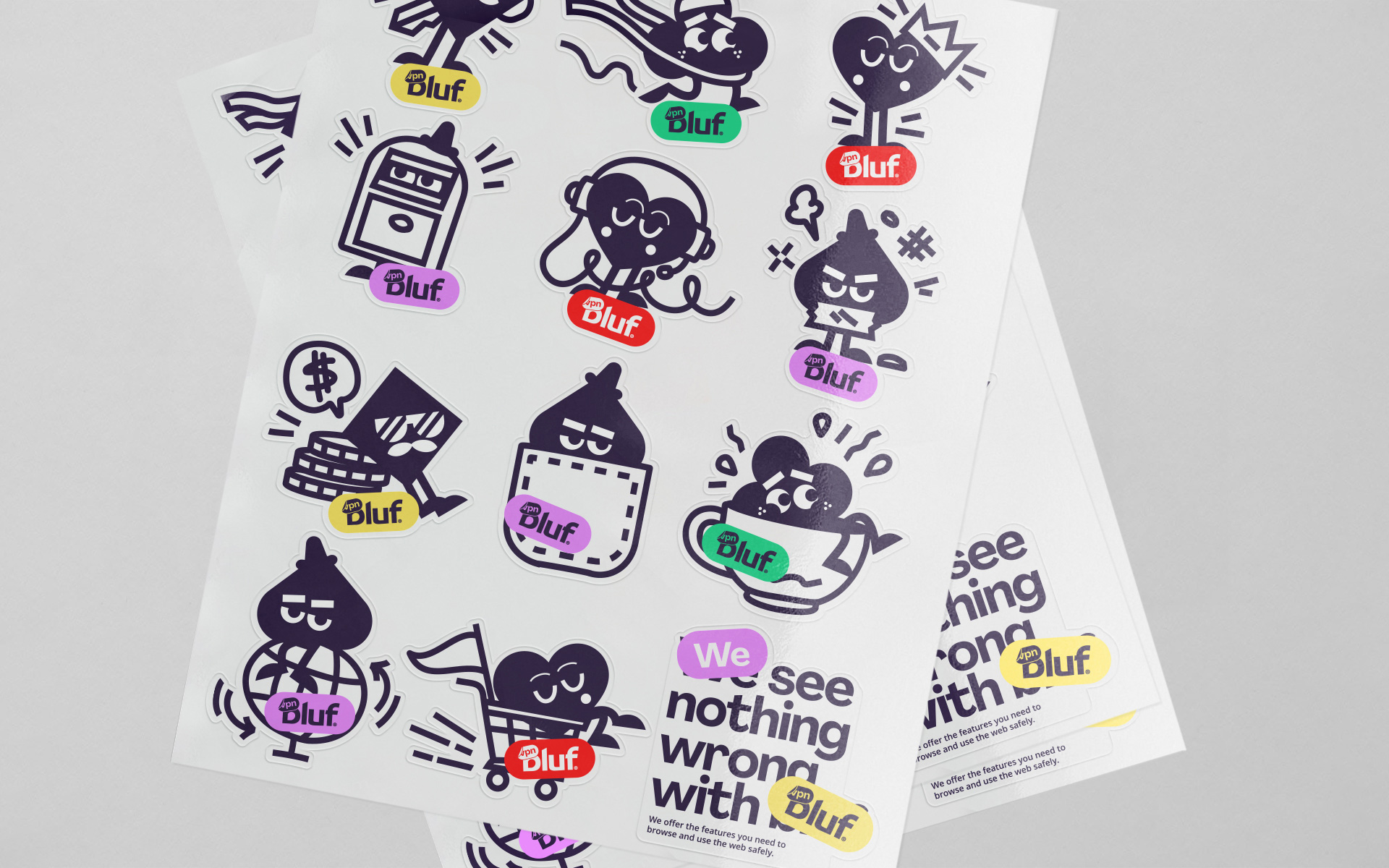 Bluf翻墻與隱私保護(hù)VPN軟件品牌設(shè)計(jì)ip卡通貼紙 Bluf翻墻與隱私保護(hù)VPN軟件品牌設(shè)計(jì)ip卡通貼紙