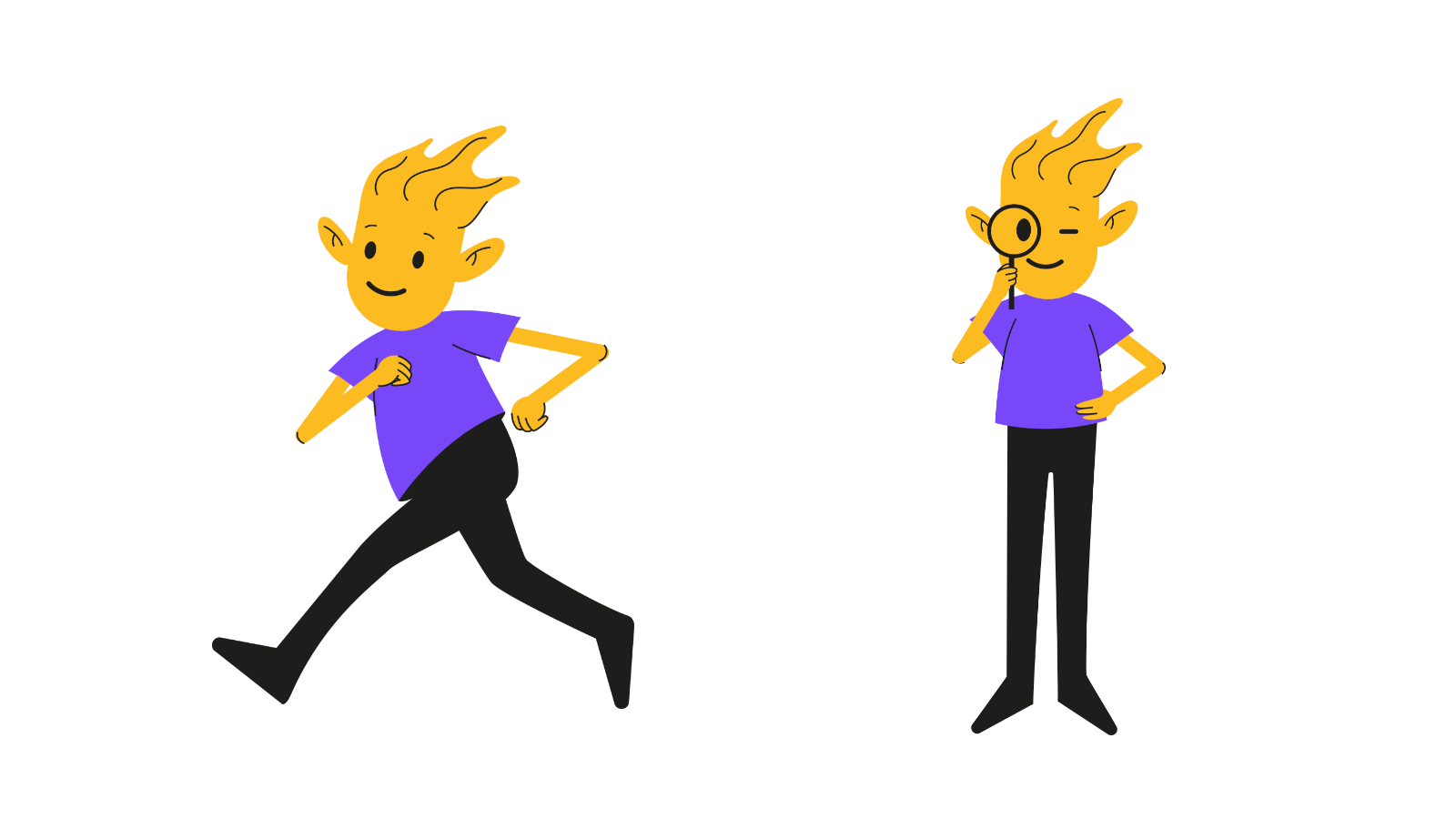 All Counters “所有柜臺(tái)”快遞品牌飄逸頭發(fā)的快遞員卡通人物設(shè)計(jì)