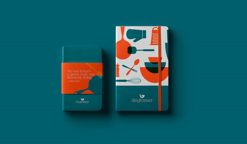 Deglasser 烹飪學(xué)校教育品牌視覺(jué)識(shí)別logo設(shè)計(jì)vi設(shè)計(jì)