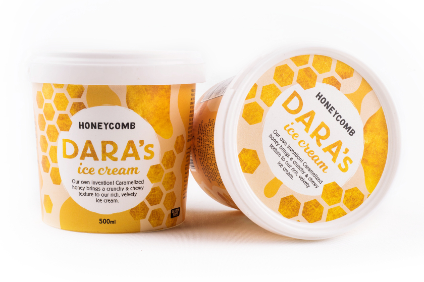 Dara全天然手工冰淇淋包裝設(shè)計“鮮艷飽滿的插畫”