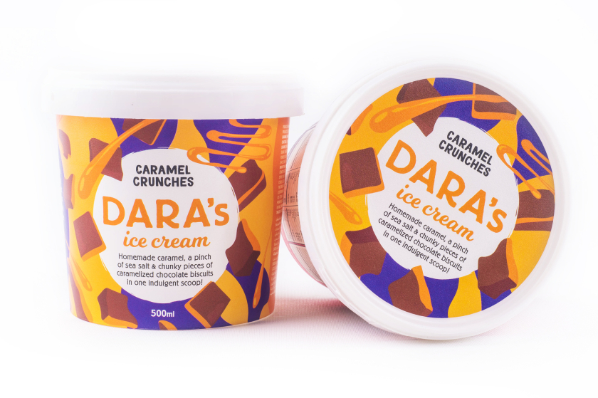 Dara全天然手工冰淇淋包裝設(shè)計“鮮艷飽滿的插畫”