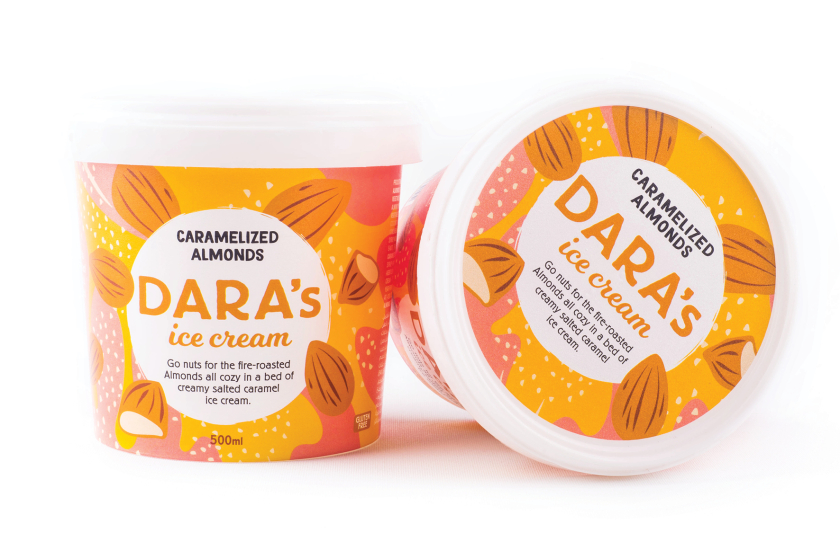 Dara全天然手工冰淇淋包裝設(shè)計“鮮艷飽滿的插畫”