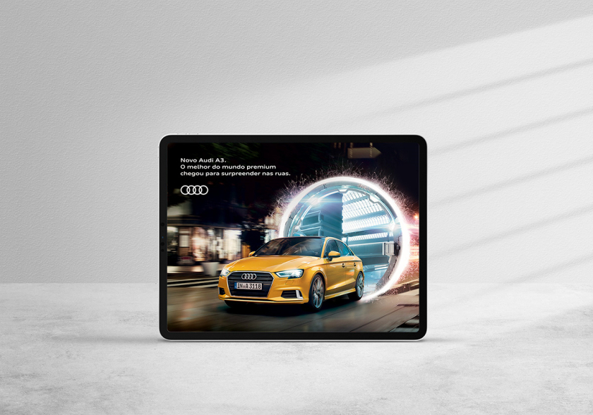 Audi 奧迪 A3 汽車(chē)宣傳主KV平面廣告設(shè)計(jì)“超時(shí)空傳送”篇