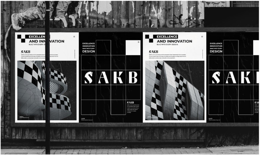 SAKB可再生能源建筑公司企業(yè)vi形象設(shè)計(jì)—S+國(guó)際象棋馬logo設(shè)計(jì)與棋盤輔助圖形設(shè)計(jì)