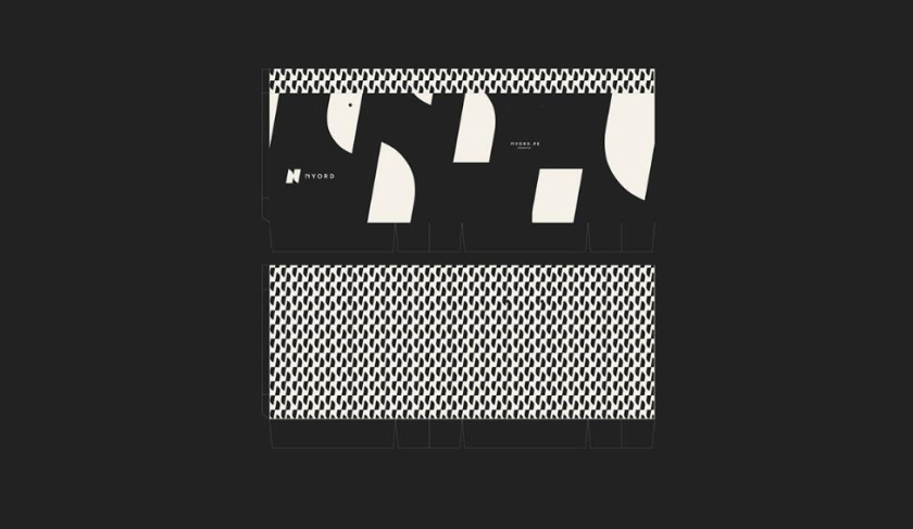 Nyord 服飾品牌識別設(shè)計-logo與vi設(shè)計,獨特的字母N設(shè)計及組合圖案
