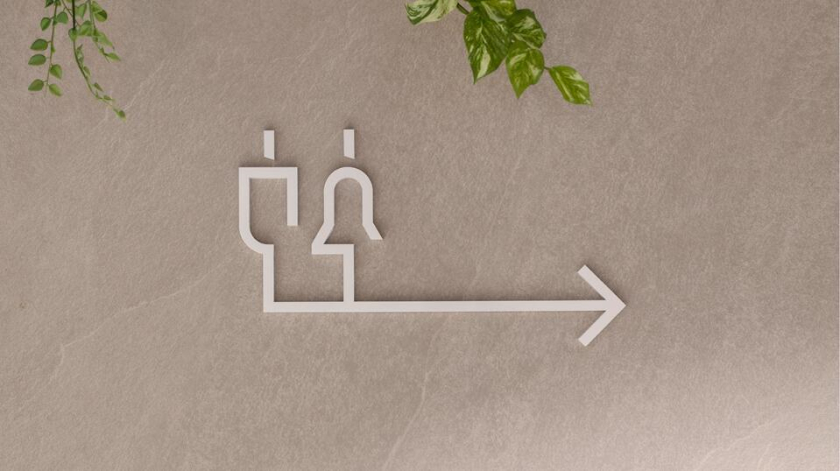 The Table 電信品牌vi視覺識別設(shè)計空間設(shè)計及導視,與桌子結(jié)合的長長的T型水平線元素 The Table 電信品牌vi視覺識別設(shè)計空間設(shè)計及導視,與桌子結(jié)合的長長的T型水平線元素