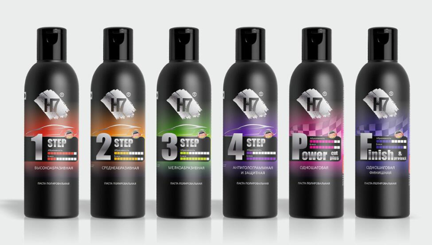 H7 汽車美容用品拋光劑 “漸變效果+進(jìn)度條元素的運(yùn)用”包裝設(shè)計(jì)