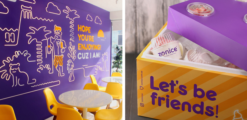 Zonice 冷凍酸奶咖啡連鎖店品牌vi形象設(shè)計(jì)