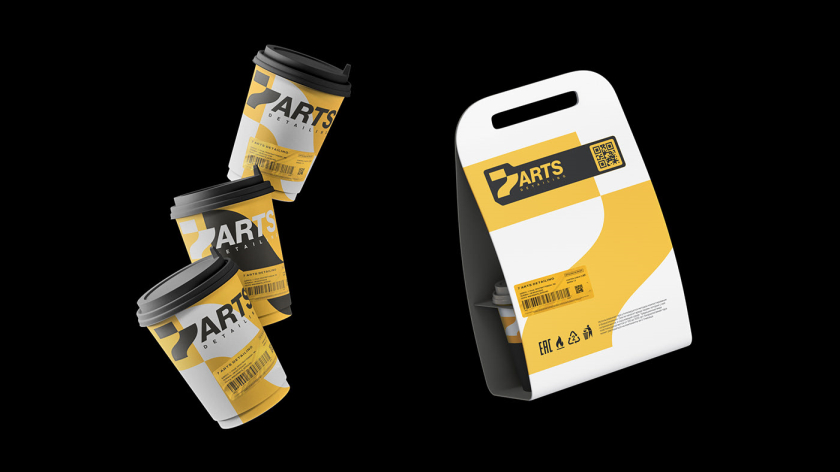 7 Arts 潤滑油品牌vi形象全案設(shè)計(jì)“黃色立體金屬”效果