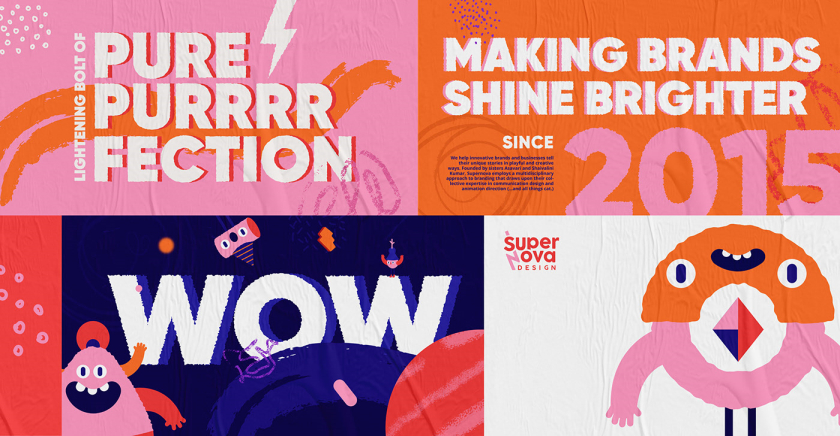 Supernova高端精品設(shè)計(jì)工作室品牌形象設(shè)計(jì)與炫酷卡通風(fēng)格插畫設(shè)計(jì)