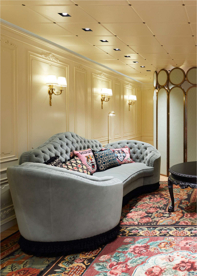 Gucci 韓國旗艦店店鋪空間設(shè)計，韓國傳統(tǒng)圖案與充滿活力的燈光組合