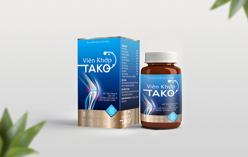 Tako 關(guān)節(jié)補(bǔ)充劑藥品保健品包裝設(shè)計(jì),膝關(guān)節(jié)在藍(lán)色光面紙材料的圖像顯示 Tako 關(guān)節(jié)補(bǔ)充劑藥品保健品包裝設(shè)計(jì),膝關(guān)節(jié)在藍(lán)色光面紙材料的圖像顯示