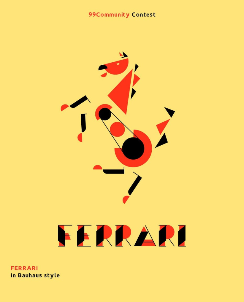 圖：法拉利的包豪斯風(fēng)格標(biāo)志