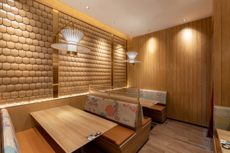 Sushi Tei 日式壽司餐廳餐飲店鋪室內(nèi)空間設計“自然原木喜慶”風格 Sushi Tei 日式壽司餐廳餐飲店鋪室內(nèi)空間設計“自然原木喜慶”風格