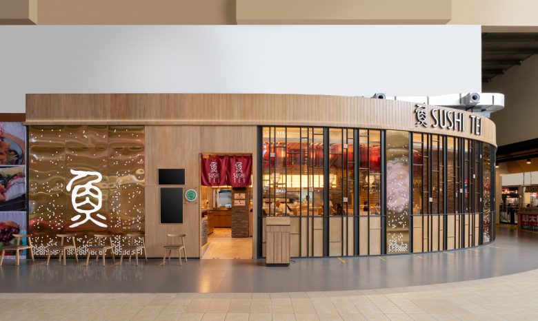 Sushi Tei 日式壽司餐廳餐飲店鋪室內(nèi)空間設(shè)計(jì)“自然原木喜慶”風(fēng)格