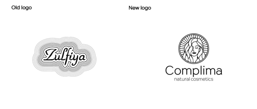 Natural cosmetics 天然化妝品logo設計“長發(fā)女性”形象