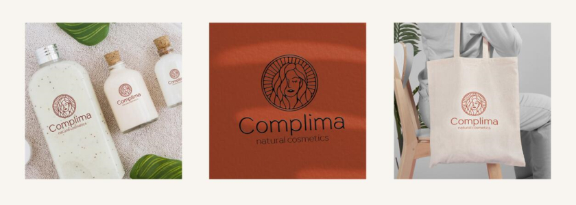 Natural cosmetics 天然化妝品logo設計“長發(fā)女性”形象