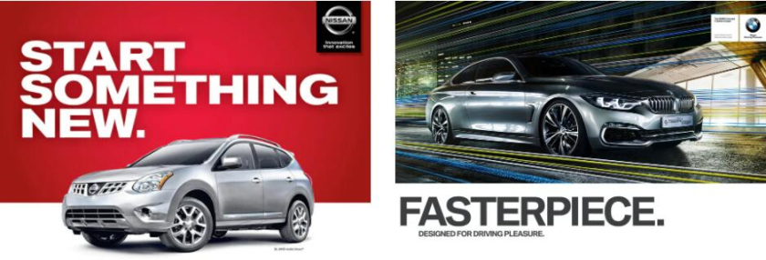 左圖：日產(chǎn)定位 右圖：寶馬定位