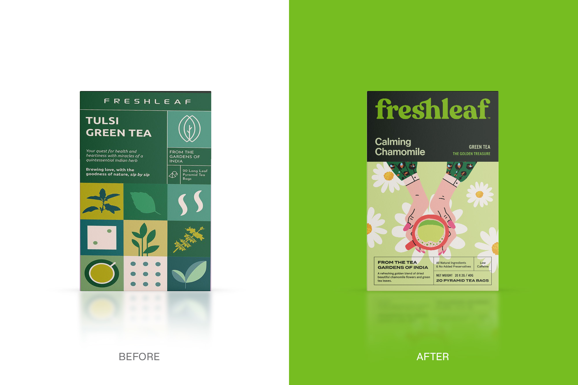 Freshleaf袋泡茶葉包裝設(shè)計(jì)-新舊包裝對(duì)比 Freshleaf袋泡茶葉包裝設(shè)計(jì)-新舊包裝對(duì)比