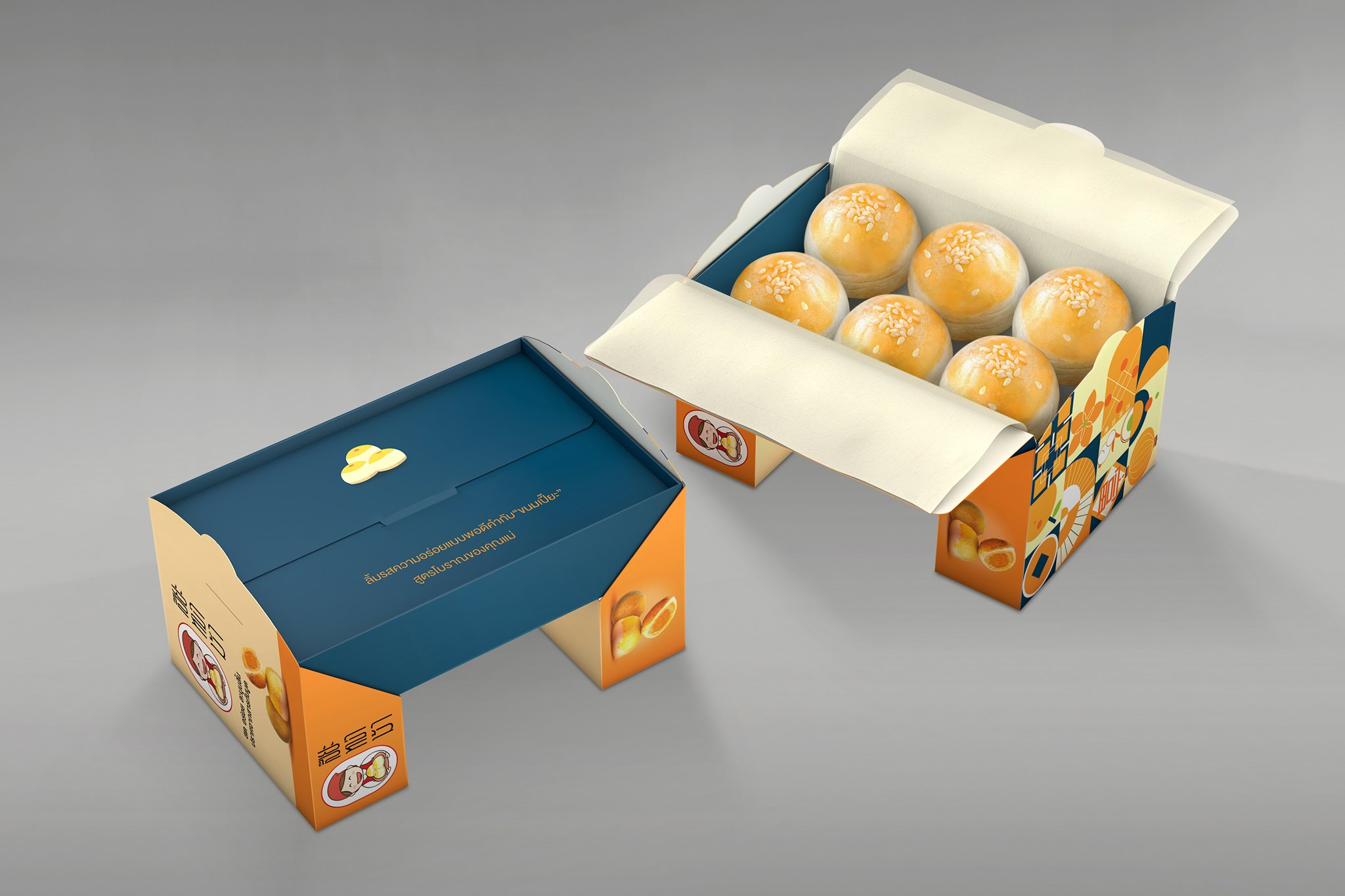 piamama中國糕點包裝設(shè)計及刀版創(chuàng)新，新時尚現(xiàn)代風格