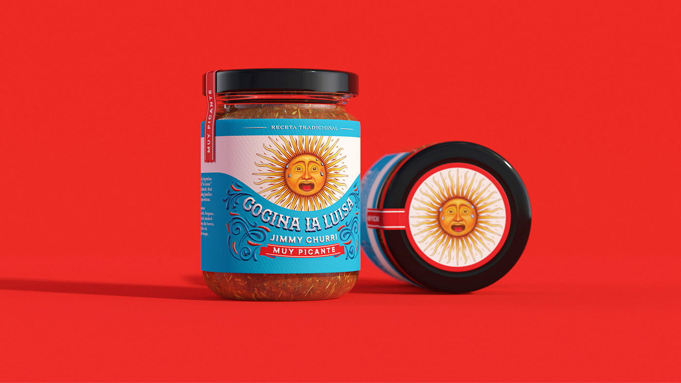 Cocina La Luisa 辣醬包裝設(shè)計“太陽公公”圖案