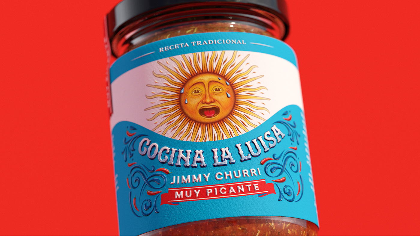 Cocina La Luisa 辣醬包裝設(shè)計“太陽公公”圖案