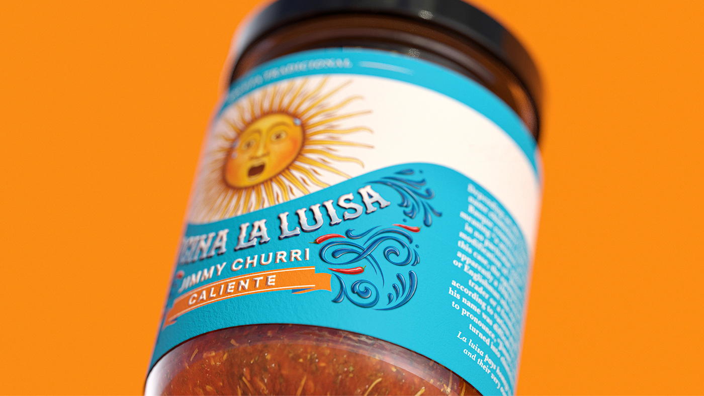 Cocina La Luisa 辣醬包裝設(shè)計“太陽公公”圖案