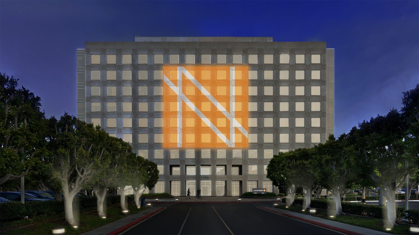 Network Capital貸款融資金融科技公司logo設(shè)計(jì)，正方形字母N網(wǎng)格