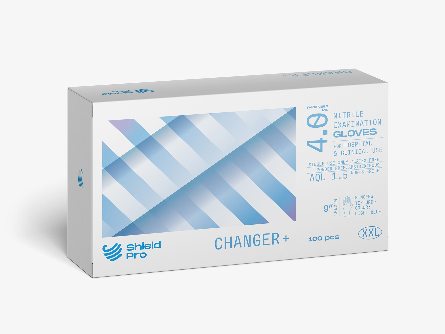 Shield Pro 一次性醫(yī)用手套包裝設(shè)計品牌logo設(shè)計 Shield Pro 一次性醫(yī)用手套包裝設(shè)計品牌logo設(shè)計