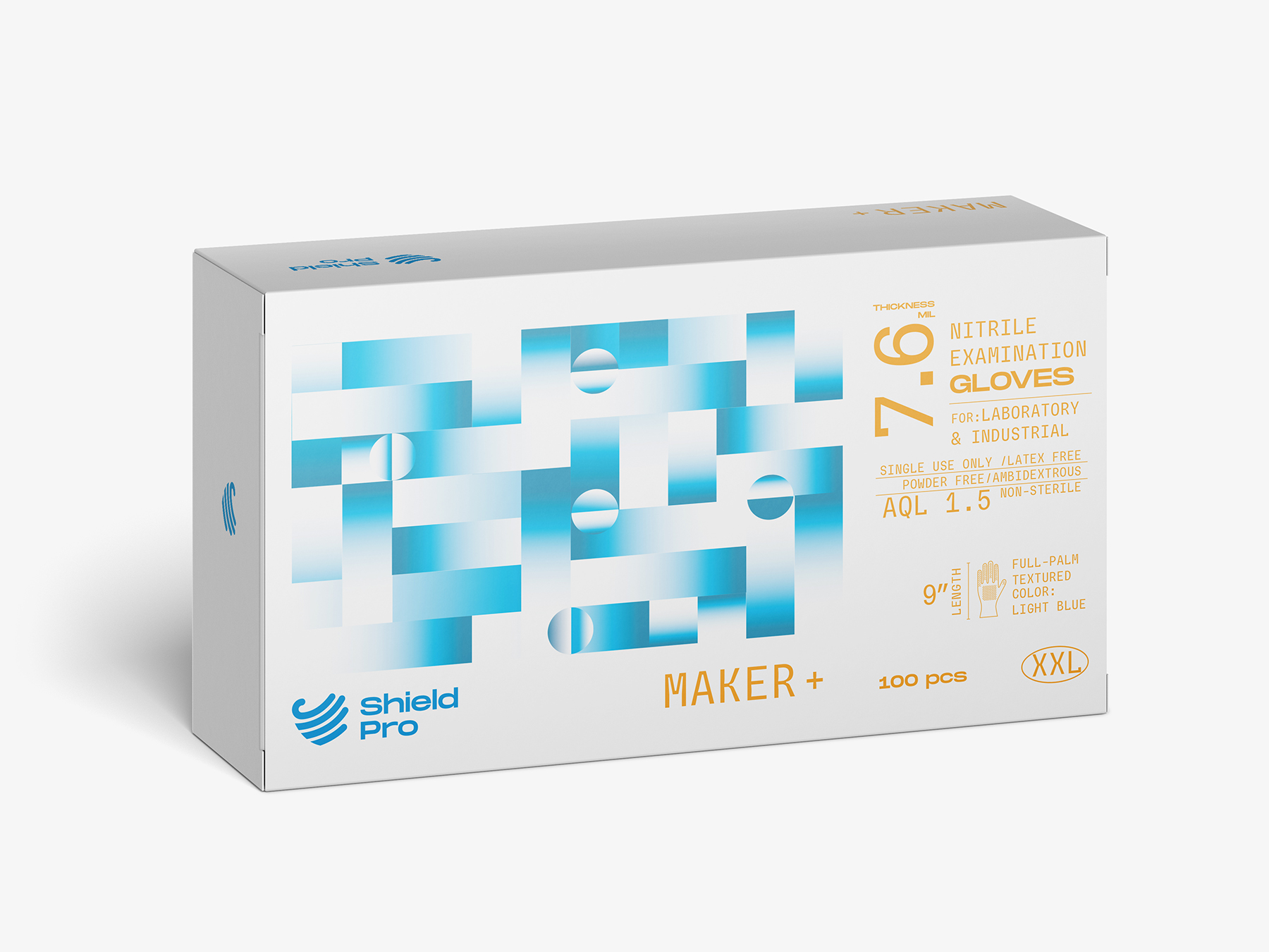 Shield Pro 一次性醫(yī)用手套包裝設(shè)計品牌logo設(shè)計 Shield Pro 一次性醫(yī)用手套包裝設(shè)計品牌logo設(shè)計