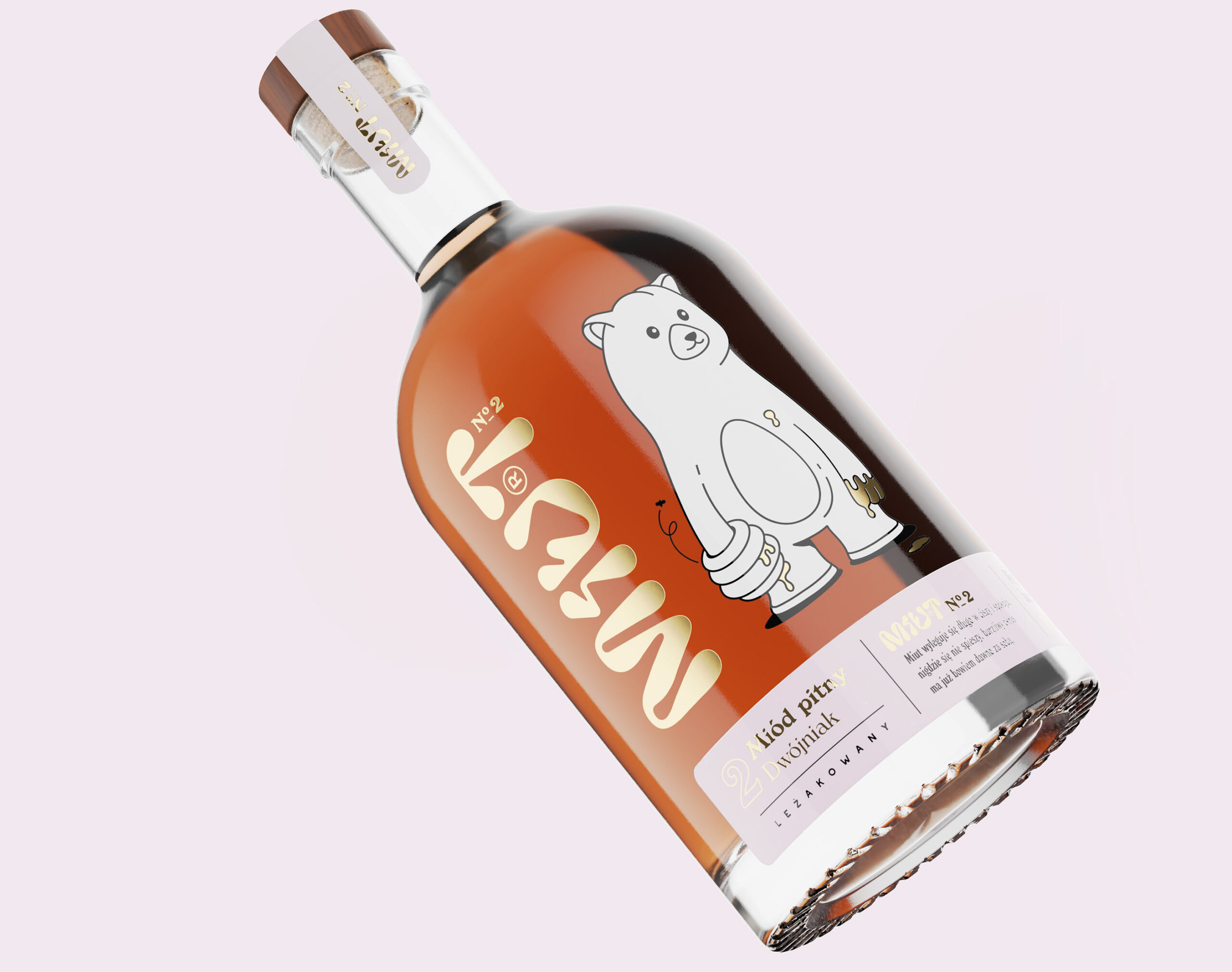 Miut 蜂蜜酒品牌包裝設(shè)計,一只拿著蜂巢的熊插畫 Miut 蜂蜜酒品牌包裝設(shè)計,一只拿著蜂巢的熊插畫