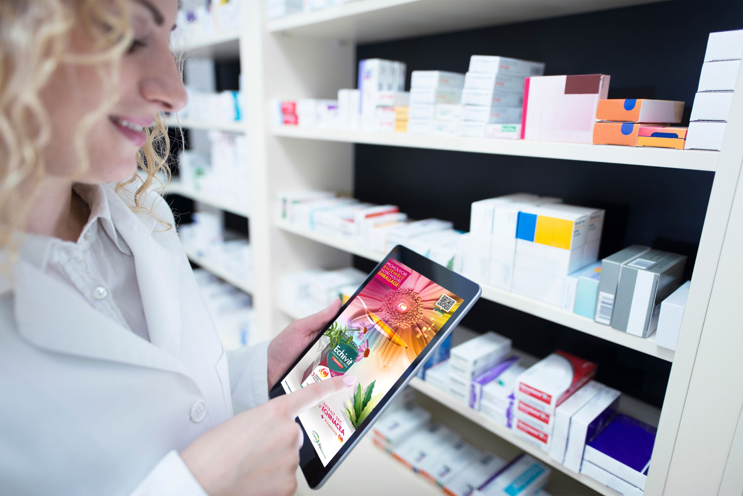 Ecivit OTC藥品包裝設(shè)計，突出品牌與交叉色塊版式