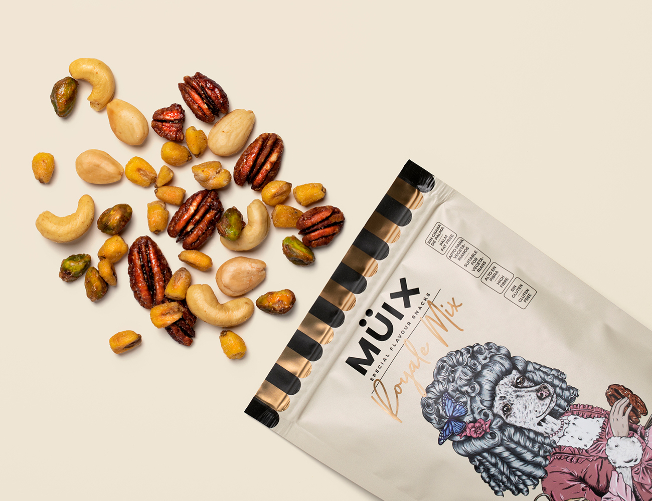 Müix混合口味堅果食品包裝設(shè)計“動物擬人”插畫 Müix混合口味堅果食品包裝設(shè)計“動物擬人”插畫