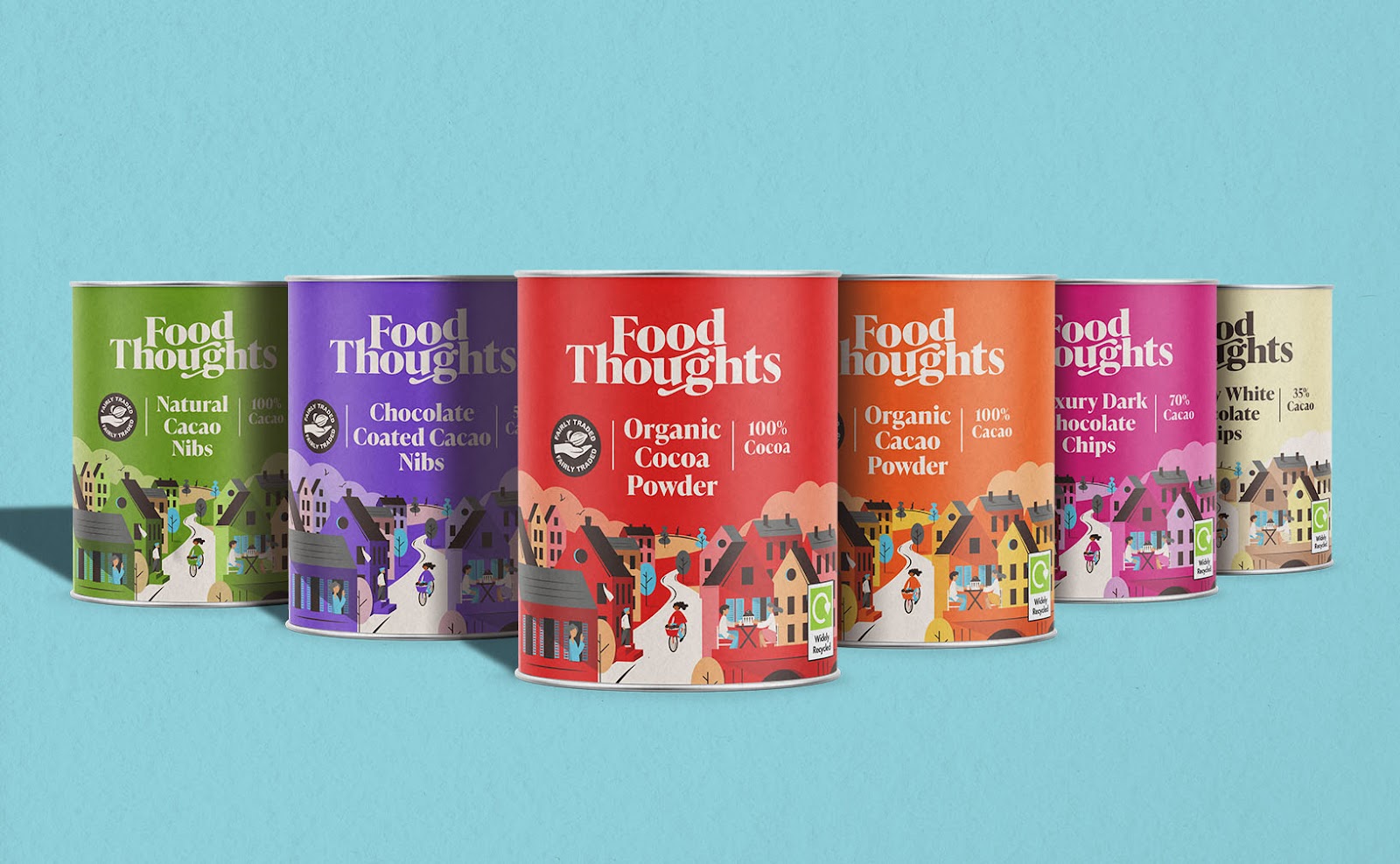 Food Thoughts可可烘焙原料品牌重塑與“社區(qū)”插畫包裝設(shè)計